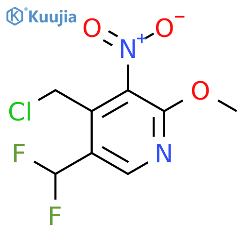 4-(Chloromethyl)-5-(difluoromethyl)-2-methoxy-3-nitropyridine structure