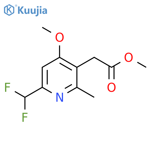 Methyl 6-(difluoromethyl)-4-methoxy-2-methylpyridine-3-acetate structure