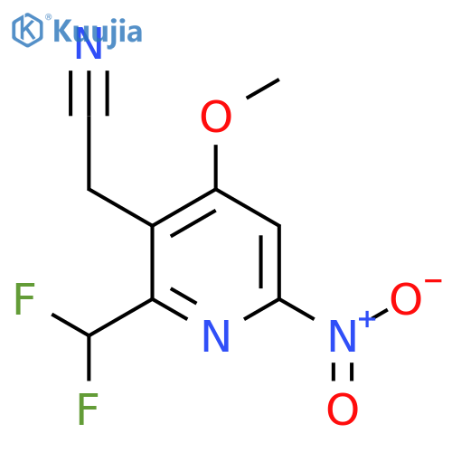 2-(Difluoromethyl)-4-methoxy-6-nitropyridine-3-acetonitrile structure