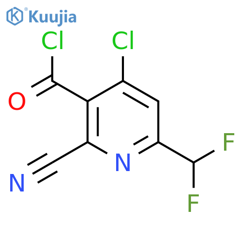 4-Chloro-2-cyano-6-(difluoromethyl)pyridine-3-carbonyl chloride structure