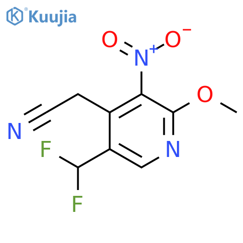 5-(Difluoromethyl)-2-methoxy-3-nitropyridine-4-acetonitrile structure