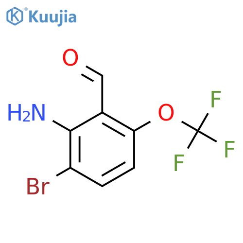 2-Amino-3-bromo-6-(trifluoromethoxy)benzaldehyde structure