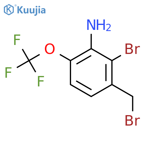 3-Amino-2-bromo-4-(trifluoromethoxy)benzyl bromide structure