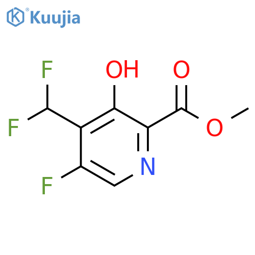Methyl 4-(difluoromethyl)-5-fluoro-3-hydroxypyridine-2-carboxylate structure