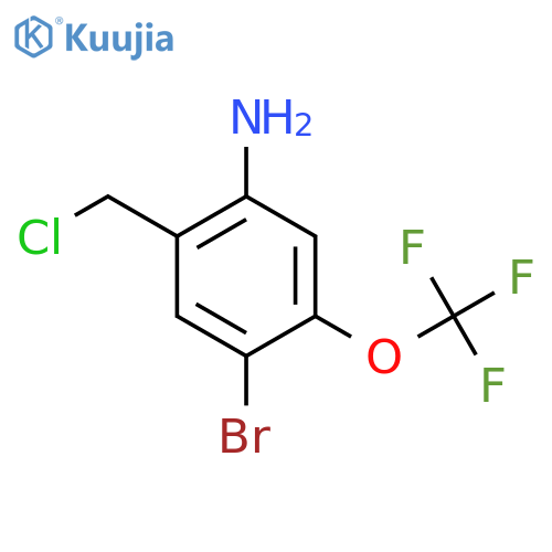 2-Amino-5-bromo-4-(trifluoromethoxy)benzyl chloride structure