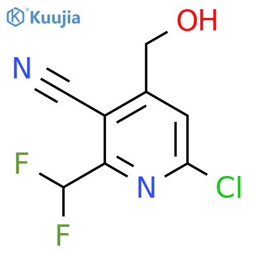 6-Chloro-3-cyano-2-(difluoromethyl)pyridine-4-methanol structure
