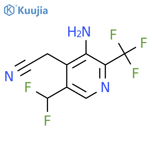 3-Amino-5-(difluoromethyl)-2-(trifluoromethyl)pyridine-4-acetonitrile structure
