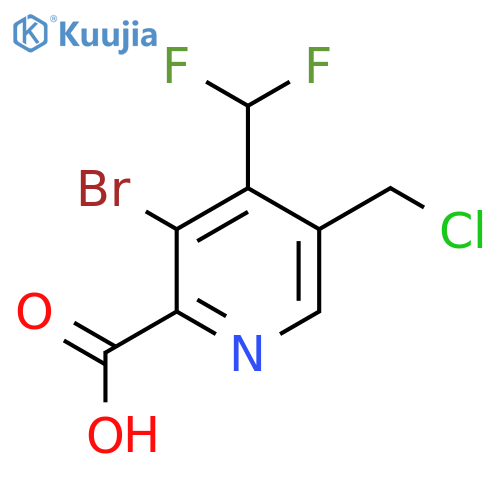 3-Bromo-5-(chloromethyl)-4-(difluoromethyl)pyridine-2-carboxylic acid structure