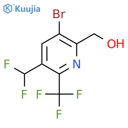 3-Bromo-5-(difluoromethyl)-6-(trifluoromethyl)pyridine-2-methanol structure