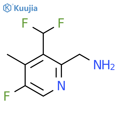 2-(Aminomethyl)-3-(difluoromethyl)-5-fluoro-4-methylpyridine structure