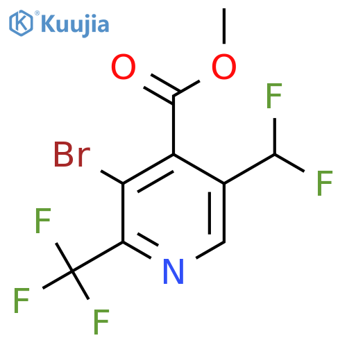Methyl 3-bromo-5-(difluoromethyl)-2-(trifluoromethyl)pyridine-4-carboxylate structure