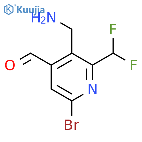 3-(Aminomethyl)-6-bromo-2-(difluoromethyl)pyridine-4-carboxaldehyde structure