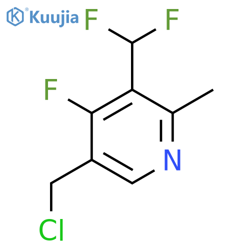 5-(Chloromethyl)-3-(difluoromethyl)-4-fluoro-2-methylpyridine structure