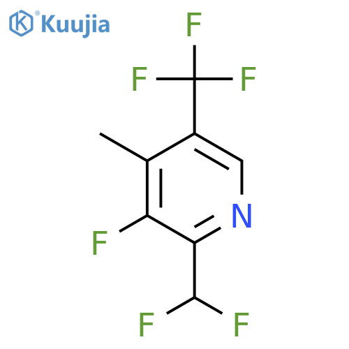 2-(Difluoromethyl)-3-fluoro-4-methyl-5-(trifluoromethyl)pyridine structure