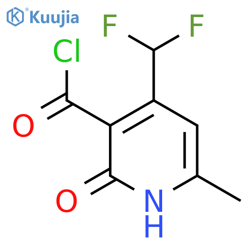4-(Difluoromethyl)-2-hydroxy-6-methylpyridine-3-carbonyl chloride structure