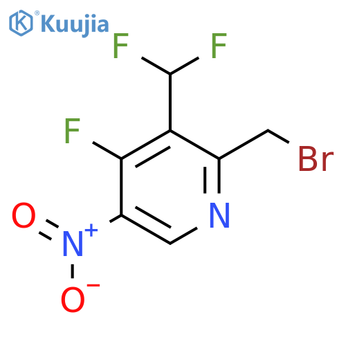 2-(Bromomethyl)-3-(difluoromethyl)-4-fluoro-5-nitropyridine structure