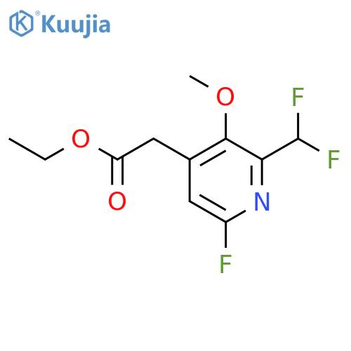 Ethyl 2-(difluoromethyl)-6-fluoro-3-methoxypyridine-4-acetate structure