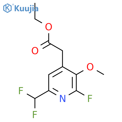 Ethyl 6-(difluoromethyl)-2-fluoro-3-methoxypyridine-4-acetate structure