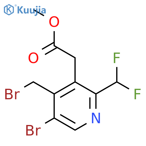 Methyl 5-bromo-4-(bromomethyl)-2-(difluoromethyl)pyridine-3-acetate structure
