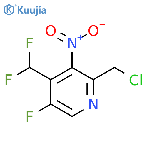 2-(Chloromethyl)-4-(difluoromethyl)-5-fluoro-3-nitropyridine structure