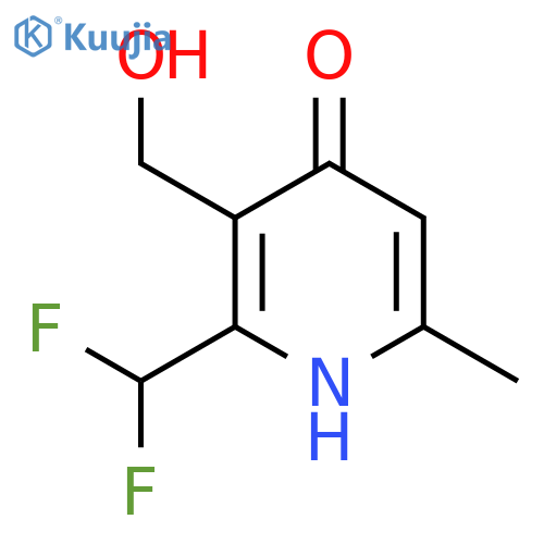 2-(Difluoromethyl)-4-hydroxy-6-methylpyridine-3-methanol structure