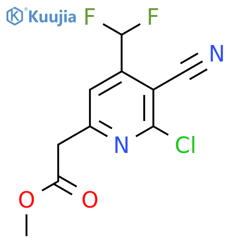 Methyl 2-chloro-3-cyano-4-(difluoromethyl)pyridine-6-acetate structure