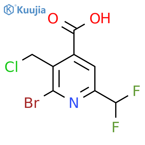 2-Bromo-3-(chloromethyl)-6-(difluoromethyl)pyridine-4-carboxylic acid structure