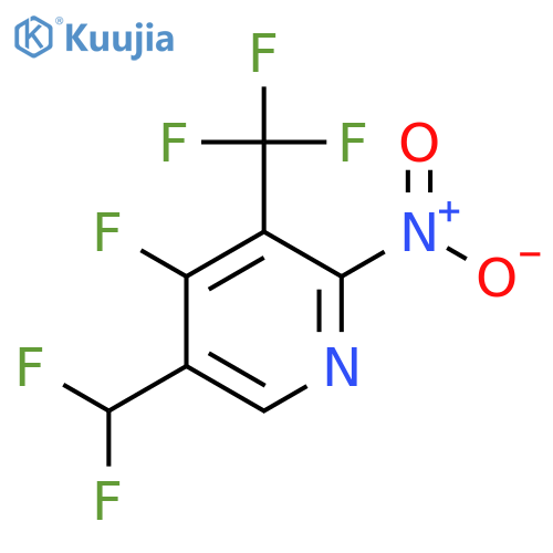 5-(Difluoromethyl)-4-fluoro-2-nitro-3-(trifluoromethyl)pyridine structure