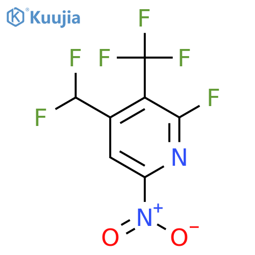 4-(Difluoromethyl)-2-fluoro-6-nitro-3-(trifluoromethyl)pyridine structure