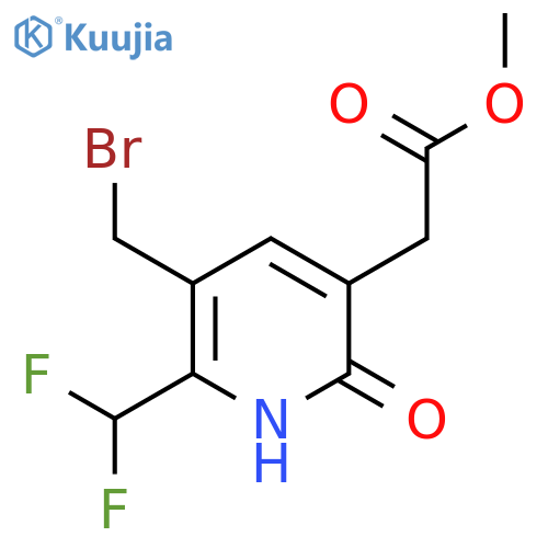 Methyl 3-(bromomethyl)-2-(difluoromethyl)-6-hydroxypyridine-5-acetate structure