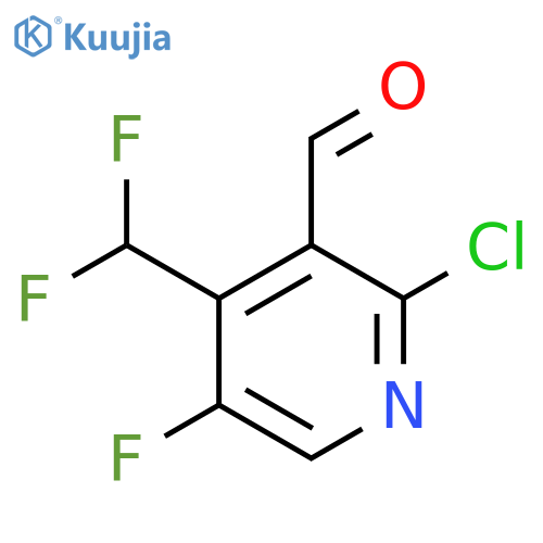 2-Chloro-4-(difluoromethyl)-5-fluoropyridine-3-carboxaldehyde structure