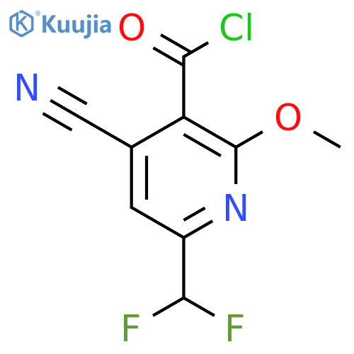 4-Cyano-6-(difluoromethyl)-2-methoxypyridine-3-carbonyl chloride structure