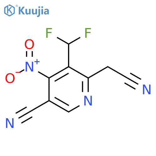 5-Cyano-3-(difluoromethyl)-4-nitropyridine-2-acetonitrile structure