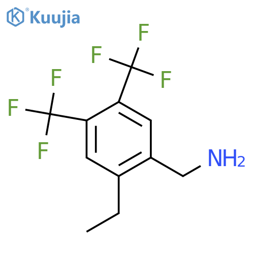 4,5-Bis(trifluoromethyl)-2-ethylbenzylamine structure