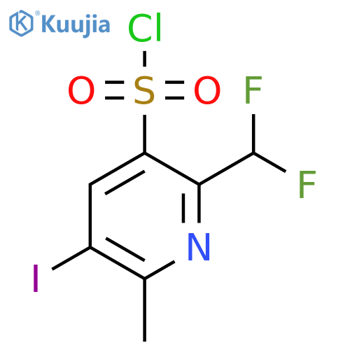2-(Difluoromethyl)-5-iodo-6-methylpyridine-3-sulfonyl chloride structure