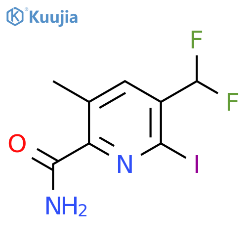 3-(Difluoromethyl)-2-iodo-5-methylpyridine-6-carboxamide structure