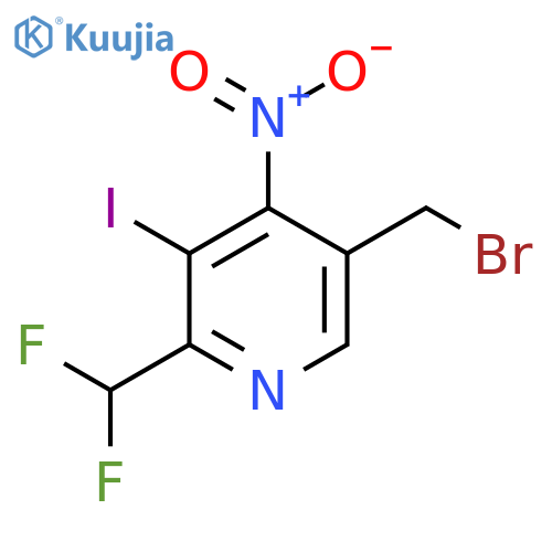 5-(Bromomethyl)-2-(difluoromethyl)-3-iodo-4-nitropyridine structure