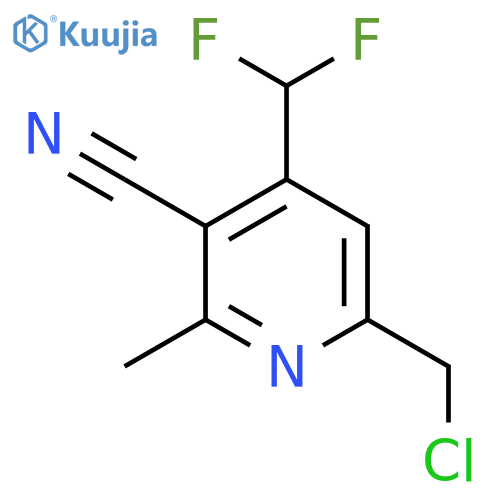 6-(Chloromethyl)-3-cyano-4-(difluoromethyl)-2-methylpyridine structure