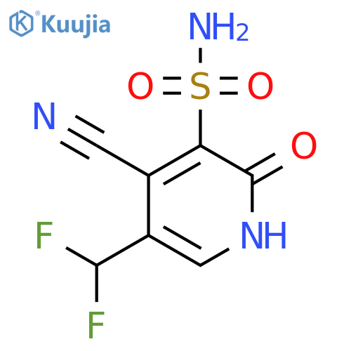 4-Cyano-5-(difluoromethyl)-2-hydroxypyridine-3-sulfonamide structure