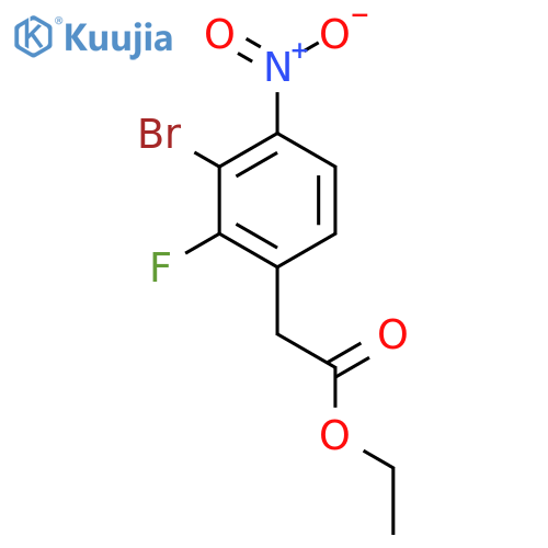 Ethyl 3-bromo-2-fluoro-4-nitrophenylacetate structure
