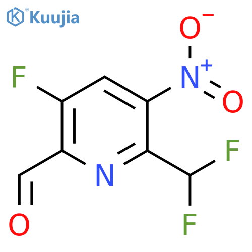 2-(Difluoromethyl)-5-fluoro-3-nitropyridine-6-carboxaldehyde structure