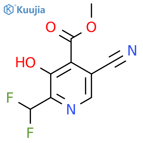 Methyl 5-cyano-2-(difluoromethyl)-3-hydroxypyridine-4-carboxylate structure