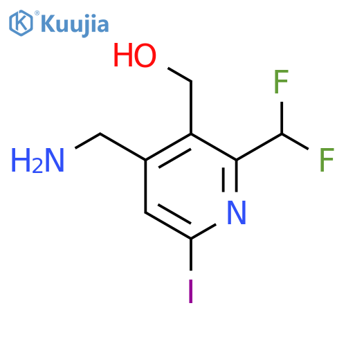 4-(Aminomethyl)-2-(difluoromethyl)-6-iodopyridine-3-methanol structure