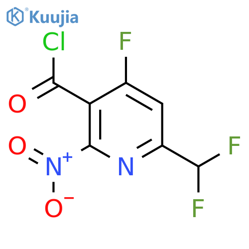 6-(Difluoromethyl)-4-fluoro-2-nitropyridine-3-carbonyl chloride structure