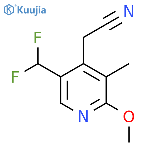 5-(Difluoromethyl)-2-methoxy-3-methylpyridine-4-acetonitrile structure