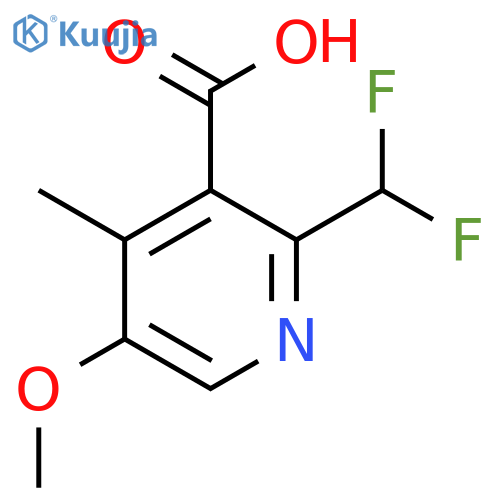 2-(Difluoromethyl)-5-methoxy-4-methylpyridine-3-carboxylic acid structure