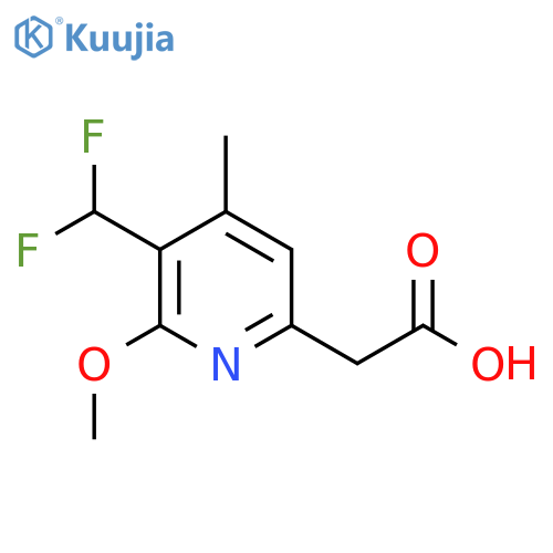 3-(Difluoromethyl)-2-methoxy-4-methylpyridine-6-acetic acid structure