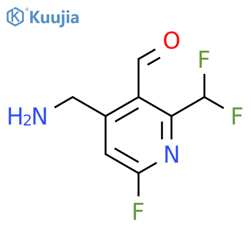 4-(Aminomethyl)-2-(difluoromethyl)-6-fluoropyridine-3-carboxaldehyde structure