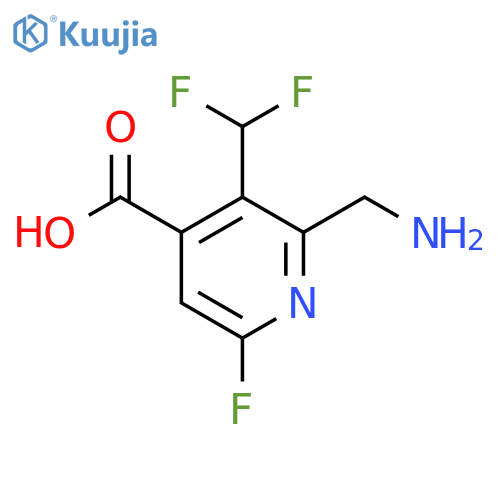 2-(Aminomethyl)-3-(difluoromethyl)-6-fluoropyridine-4-carboxylic acid structure