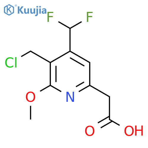 3-(Chloromethyl)-4-(difluoromethyl)-2-methoxypyridine-6-acetic acid structure
